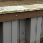 Vinyl Seawall with weep hole for water drainage